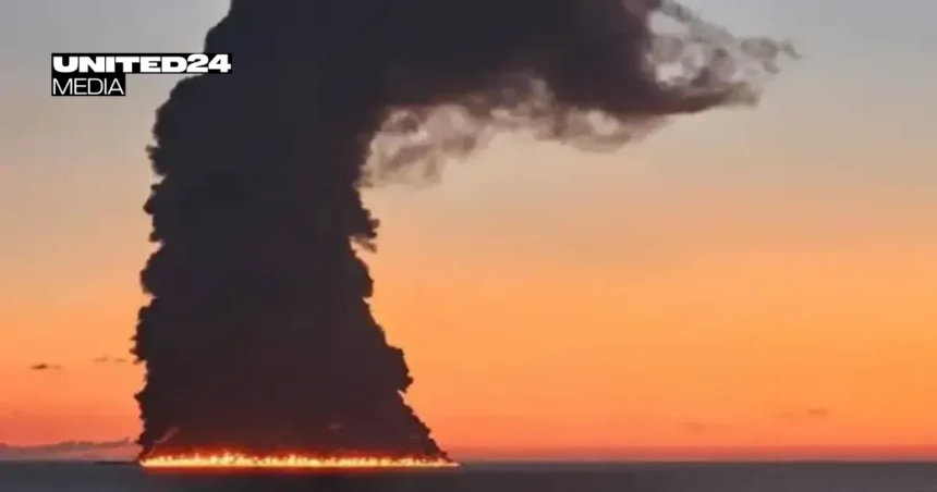 rusia incendiu urias pe un petrolier in largul orasului soci dupa un atac cu drone ucrainene video 6ac5d74498670